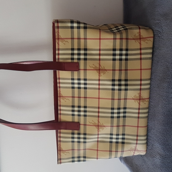 Burberry Beige Haymarket Check Canvas Shopper Large - Picture 3 of 15